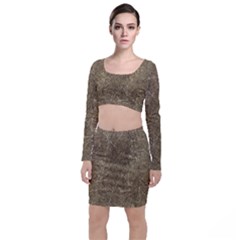 Grunge Abstract Textured Print Top And Skirt Sets by dflcprintsclothing