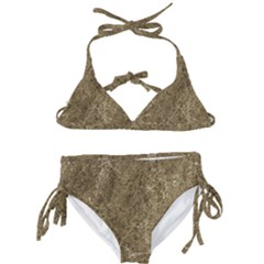 Grunge Abstract Textured Print Kids  Classic Bikini Set by dflcprintsclothing