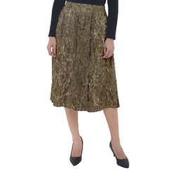 Grunge Abstract Textured Print Classic Velour Midi Skirt  by dflcprintsclothing