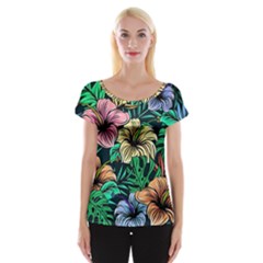 Hibiscus Dream Cap Sleeve Top