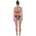 Neon Hibiscus Tie Back One Piece Swimsuit View2