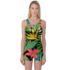 Tropical Adventure One Piece Boyleg Swimsuit