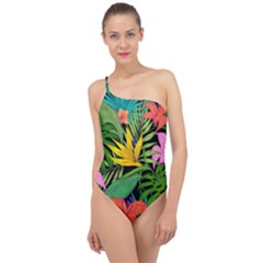 Tropical Adventure Classic One Shoulder Swimsuit