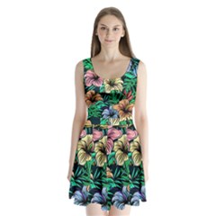 Hibiscus Dream Split Back Mini Dress 