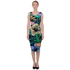 Hibiscus Dream Sleeveless Pencil Dress