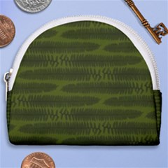 Seaweed Green Horseshoe Style Canvas Pouch by WensdaiAmbrose