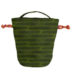 Seaweed Green Drawstring Bucket Bag by WensdaiAmbrose