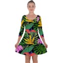 Tropical Adventure Quarter Sleeve Skater Dress View1