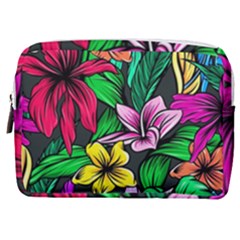 Neon Hibiscus Make Up Pouch (medium)