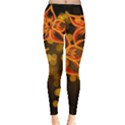 Flowers Background Bokeh Leaf Leggings  View1