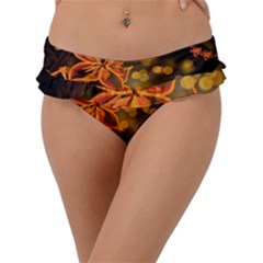 Flowers Background Bokeh Leaf Frill Bikini Bottom