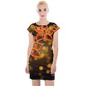 Flowers Background Bokeh Leaf Cap Sleeve Bodycon Dress View1