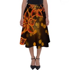 Flowers Background Bokeh Leaf Perfect Length Midi Skirt