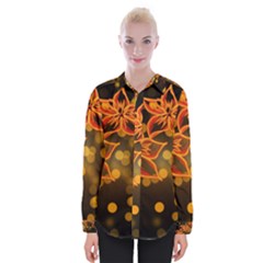 Flowers Background Bokeh Leaf Womens Long Sleeve Shirt