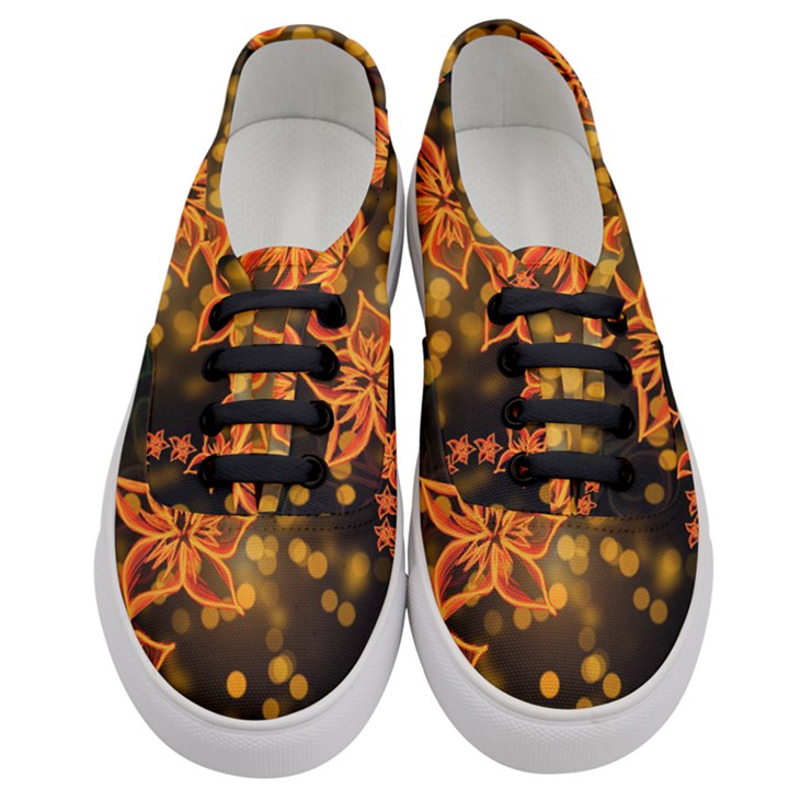 Flowers Background Bokeh Leaf Women s Classic Low Top Sneakers