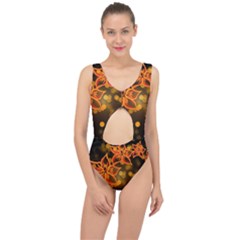 Flowers Background Bokeh Leaf Center Cut Out Swimsuit