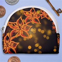 Flowers Background Bokeh Leaf Horseshoe Style Canvas Pouch