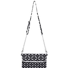 Black And White Fantasy Mini Crossbody Handbag