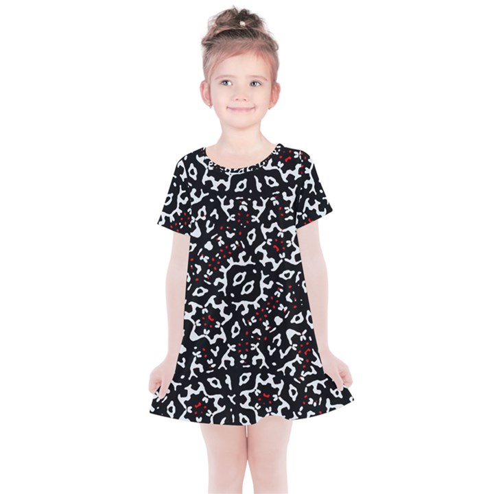 Bold Boho Ethnic Print Kids  Simple Cotton Dress