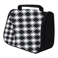 Black And White Diamonds Full Print Travel Pouch (small) by retrotoomoderndesigns