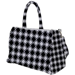 Black And White Diamonds Duffel Travel Bag