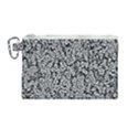 Black And White Abstract Canvas Cosmetic Bag (Medium) View1