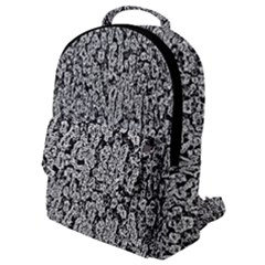 Black And White Abstract Flap Pocket Backpack (small)