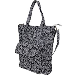 Black And White Abstract Shoulder Tote Bag