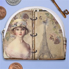 Vintage Design - Paris Horseshoe Style Canvas Pouch by WensdaiAmbrose