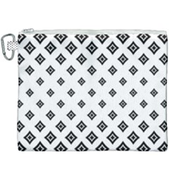 Black And White Tribal Canvas Cosmetic Bag (xxxl)