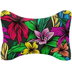 Neon Hibiscus Seat Head Rest Cushion