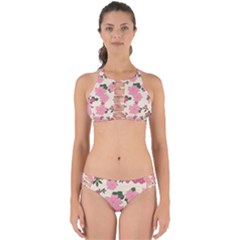 Floral Vintage Flowers Wallpaper Perfectly Cut Out Bikini Set