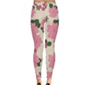 Floral Vintage Flowers Wallpaper Inside Out Leggings View2