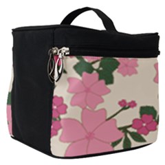 Floral Vintage Flowers Wallpaper Make Up Travel Bag (small)