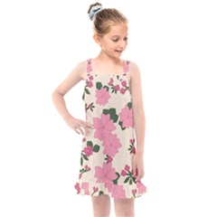 Floral Vintage Flowers Wallpaper Kids  Overall Dress