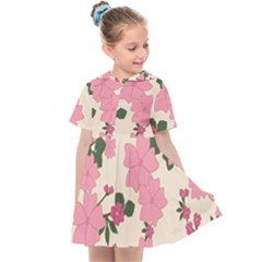 Floral Vintage Flowers Wallpaper Kids  Sailor Dress