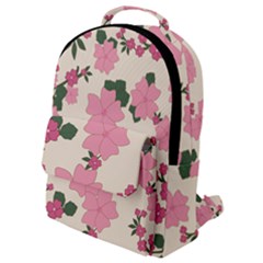 Floral Vintage Flowers Wallpaper Flap Pocket Backpack (small) by Mariart