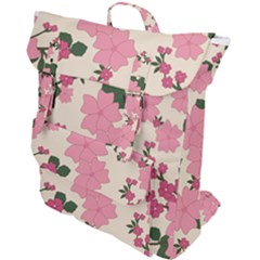 Floral Vintage Flowers Wallpaper Buckle Up Backpack by Mariart