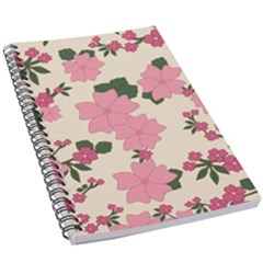 Floral Vintage Flowers Wallpaper 5 5  X 8 5  Notebook