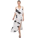 Dragonflies pattern Maxi Chiffon Cover Up Dress View1