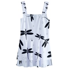 Dragonflies Pattern Kids  Layered Skirt Swimsuit