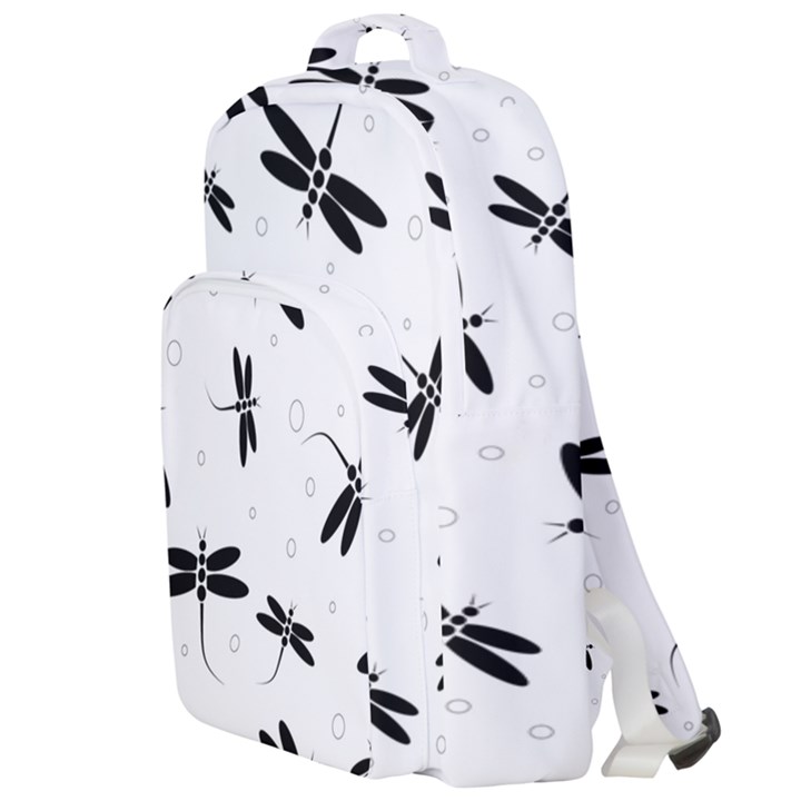 Dragonflies pattern Double Compartment Backpack