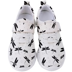 Dragonflies Pattern Women s Velcro Strap Shoes