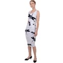 Dragonflies pattern Sleeveless Pencil Dress View2