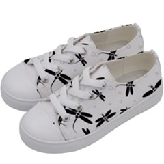 Dragonflies Pattern Kids  Low Top Canvas Sneakers by Valentinaart