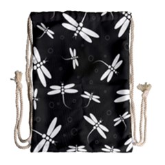 Dragonflies pattern Drawstring Bag (Large)