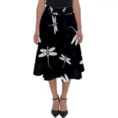 Dragonflies Pattern Perfect Length Midi Skirt