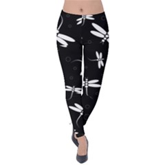 Dragonflies pattern Velvet Leggings