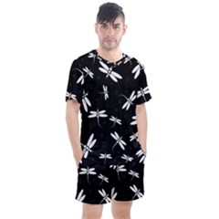 Dragonflies pattern Men s Mesh Tee and Shorts Set