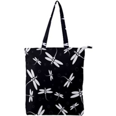 Dragonflies Pattern Double Zip Up Tote Bag